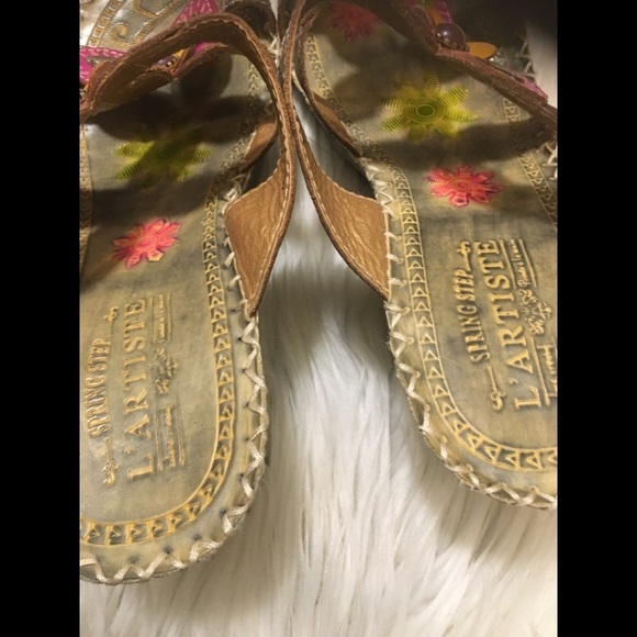 Spring Step Multi Color L L'artiste Wedges Sandal - Picture 8 of 8